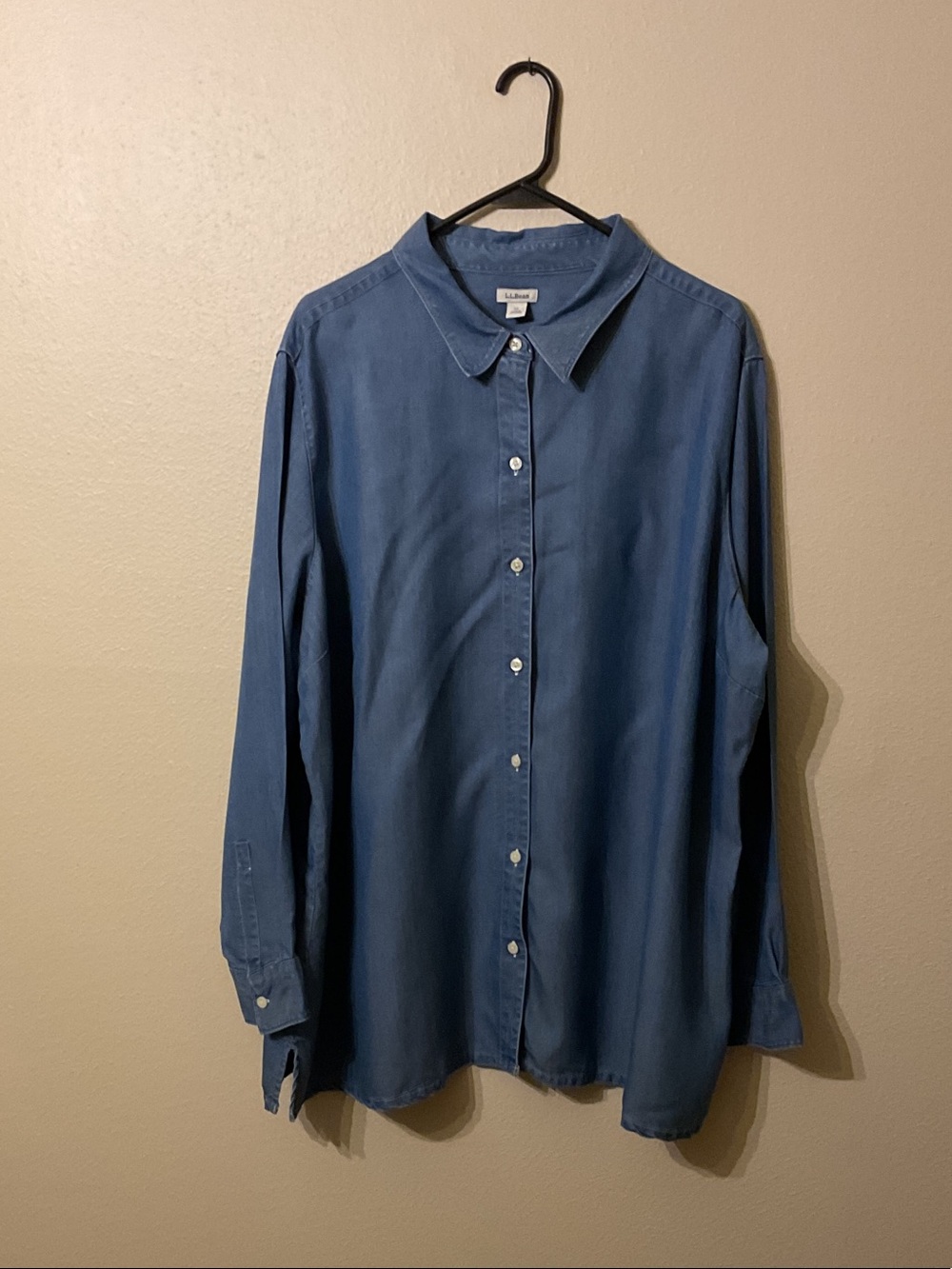 L.L. Bean Classic Blue Button-Up Women's Shirt Size 3x